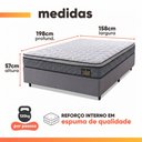 Ver imagem 3 de Cama Box Casal Queen Colchão Espuma D33 Pillow Top Millenium Hellen