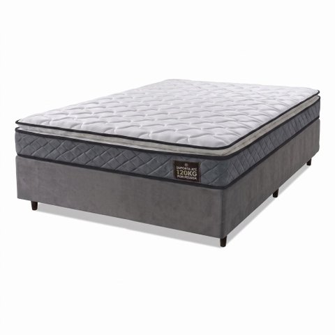 Cama Box Casal Queen Colchão Espuma D33 Pillow Top Millenium Hellen