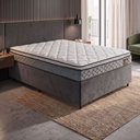 Ver imagem 2 de Cama Box Casal Queen Colchão Espuma D33 Pillow Top Millenium Hellen