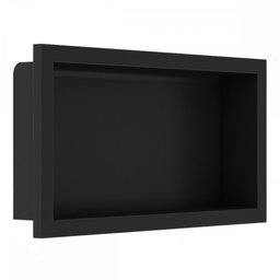 Nicho para Banheiro Quadrado Grande Preto Fosco - Móveis Bosi - 1