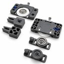 Ver imagem 1 de Kit 2 Roldanas Rodinha Porta de Correr 60kg Guia 26mm DT77 de Toni Armário Guarda Roupa Roupeiro
