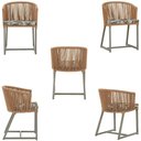 Ver imagem 5 de Mesa e 6 Cadeiras de Jantar Noronha Fendi E6 Trama Original Terra Cota