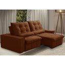 Ver imagem 2 de Sofá Retrátil Reclinável para Sala 3 Lugares 230cm Curie F04 Veludo Terracota - Lyam Decor