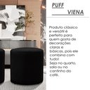 Ver imagem 4 de Puff Banqueta Viena Decorativo Redondo Veludo Preto