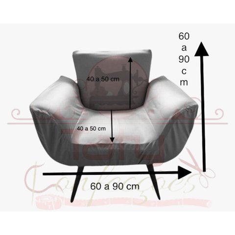 Capa Poltrona Opala:cinza Claro