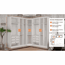 Ver imagem 3 de Guarda Roupa 100% Mdf Espelhado 9 Portas 6 Gavetas - Linea-branco - Móveis Novo Horizonte