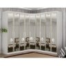 Guarda Roupa 100% Mdf Espelhado 9 Portas 6 Gavetas - Linea-branco - Móveis Novo Horizonte - 1