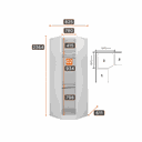 Ver imagem 5 de Guarda Roupa 100% Mdf Espelhado 9 Portas 6 Gavetas - Linea-branco - Móveis Novo Horizonte