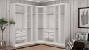 Ver imagem 2 de Guarda Roupa 100% Mdf Espelhado 9 Portas 6 Gavetas - Linea-branco - Móveis Novo Horizonte