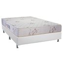 Ver imagem 1 de Cama Box Casal: Colchão Espuma D45 Luckspuma Gran Luck Floral Pró Saúde + Base CRC Courano White