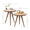 Ver imagem 2 de Conjunto Mesa Lateral Sofá Sala Pés Palito