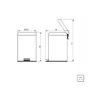 Ver mais imagens de Lixeira Inox com Pedal Tramontina Brasil com Balde Interno Removível 20l 94538120
