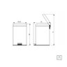 Lixeira Inox com Pedal Tramontina Brasil com Balde Interno Removível 20l 94538120 - 8