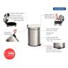 Lixeira Inox com Pedal Tramontina Brasil com Balde Interno Removível 20l 94538120 - 7