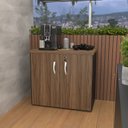 Ver imagem 3 de Armário para Escritório Baixo Fechado 800x740x420 F.15mm - Nogal