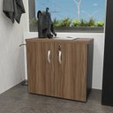 Ver imagem 2 de Armário para Escritório Baixo Fechado 800x740x420 F.15mm - Nogal