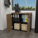 Ver imagem 4 de Armário para Escritório Baixo Fechado 800x740x420 F.15mm - Nogal