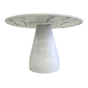Ver imagem 3 de Mesa de Jantar Cone Balonê Redonda 100 cm Tampo Marmorizado Carrara Base Branca Mesa de Jantar Cone