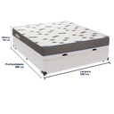 Ver imagem 3 de Cama Box Baú e Colchão Light Espuma D33 Casal Ortobom: Branco