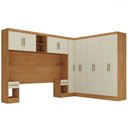 Ver imagem 3 de Guarda-roupa Casal Modulado Soberano 11 Portas 5 Gavetas Cinamomo/off White - Panorama Móveis