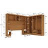 Guarda-roupa Casal Modulado Soberano 11 Portas 5 Gavetas Cinamomo/off White - Panorama Móveis - 4