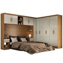 Ver imagem 5 de Guarda-roupa Casal Modulado Soberano 11 Portas 5 Gavetas Cinamomo/off White - Panorama Móveis