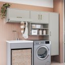 Ver imagem 1 de Conjunto Área de Serviço 3 Peças com Varal Retrátil Assis 177,8x148cm