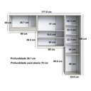 Ver imagem 3 de Conjunto Área de Serviço Modulada 3 Peças com Varal Retrátil Assis 177,8x148cm