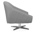 Ver imagem 5 de Poltrona Giratória Giovana Suede Cinza Base Cromada - D’Rossi