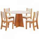 Ver imagem 2 de Mesa de Jantar 4 Lugares Belga Mel/Blonde/Nude - Viero Móveis