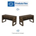 Ver imagem 5 de Escrivaninha Mesa Escritório com Ripado ME4146 127cm Nogal e Preto Marrom