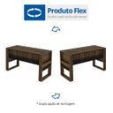 Ver imagem 5 de Escrivaninha Mesa Escritório com Ripado ME4146 127cm Nogal e Preto Marrom
