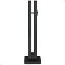 Ver imagem 6 de Torre Guarda Corpo Coluna Pinça Preto 30cm para Vidro 1 Furo
