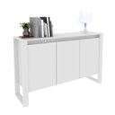Ver imagem 3 de Balcão para Escritório 136cm com 3 Portas e 1 Prateleira ME4147 Branco