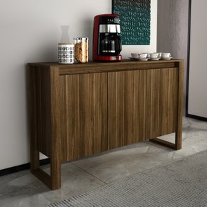 Balcão para Escritório 136cm com 3 Portas e 1 Prateleira ME4147