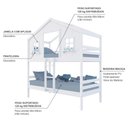 Ver imagem 4 de Beliche Casinha Dos Sonhos Madeira Maciça Branco Megamobilia