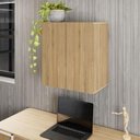 Ver imagem 1 de Armário Aéreo Escritório 60cm X 36cm 2 Portas F5 Office Cor:macadâmia