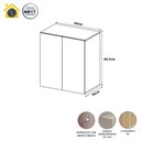 Ver imagem 2 de Armário Aéreo Escritório 60cm X 36cm 2 Portas F5 Office Cor:macadâmia
