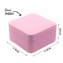 Ver imagem 2 de Porta Joia Couro Sintético Portátil P/ Anéis Colares:rosa