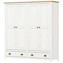 Ver imagem 6 de Guarda Roupa Casal 4 Portas 2 Gavetas Madeira Maciça Mazzaro F06 Branco Freijó - Lyam Decor
