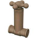 Ver imagem 1 de Registro de Pressão Soldável Bitola 20mm Linha Porto Belo Especial Cor Marrom Durín