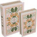 Ver imagem 1 de Jogo 2 Peças Caixa Livro Decorativa de MDF Color 6.8x20.5x30.0cm Organizadora