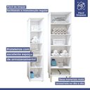 Ver imagem 7 de Lavanderia Modulada Campinas 2 Armários Multiuso 1 Porta 9 Prateleiras Branca Kaiki Móveis