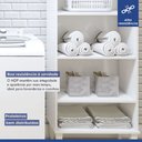 Ver mais imagens de Lavanderia Modulada Campinas 2 Armários Multiuso 1 Porta 9 Prateleiras Branca Kaiki Móveis