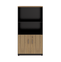 Ver imagem 2 de Armário Executivo Savoia 30mm 160x80x45cm Macadamia/preto