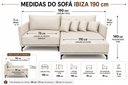 Ver imagem 3 de Sofá Ibiza Linho Off 1.90m Chaise Lado Direito ou Esquerdo – Design Moderno e Conforto Premium