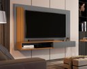 Ver imagem 1 de Painel Para Sala Quarto Para TV Smart Até 50 Polegadas Match - Cores - Comprar Moveis em Casa:Cinza
