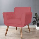 Ver imagem 3 de Conjunto 2 Poltronas Cadeiras Isabella Sala de Estar Suede Vemelho - Incasa Decor