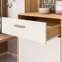 Ver imagem 3 de Armário de Cozinha Compacta Retrô 120cm Wallie N03 Freijó/off White - Mpozenato