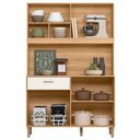 Ver imagem 5 de Armário de Cozinha Compacta Retrô 120cm Wallie N03 Freijó/off White - Mpozenato